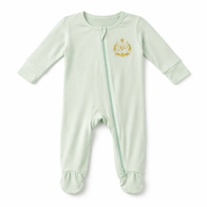 mint onesie laying flat
